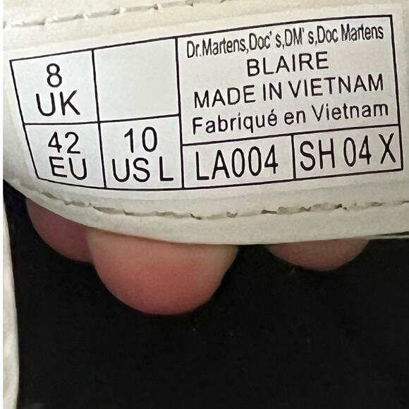 Dr.‎ Martens Blaire Platform Sandals White Patent Leather Women's 10 EU 42 Shoes - Picture 5 of 16